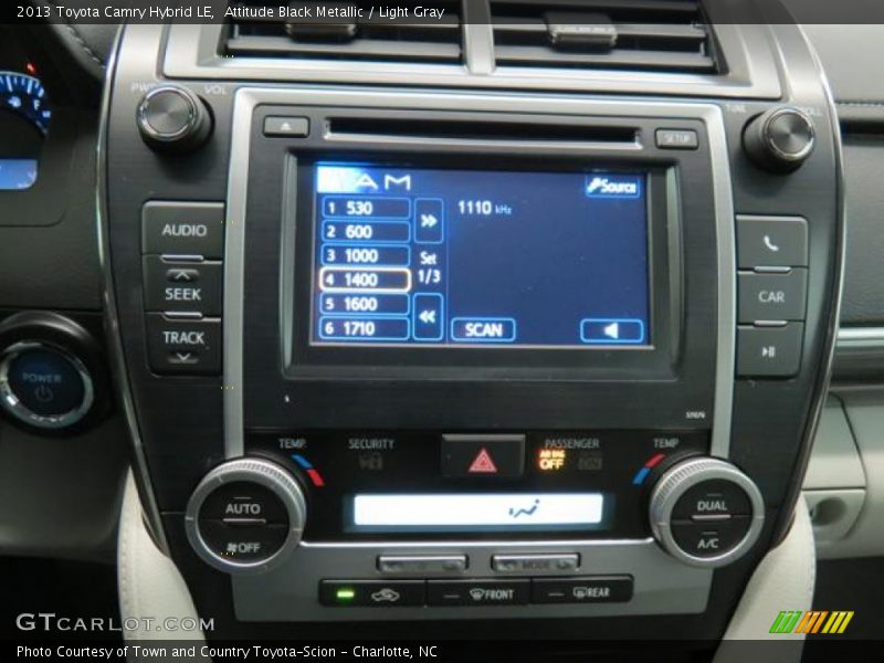 Attitude Black Metallic / Light Gray 2013 Toyota Camry Hybrid LE