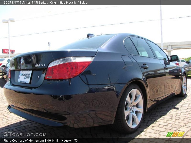 Orient Blue Metallic / Beige 2005 BMW 5 Series 545i Sedan