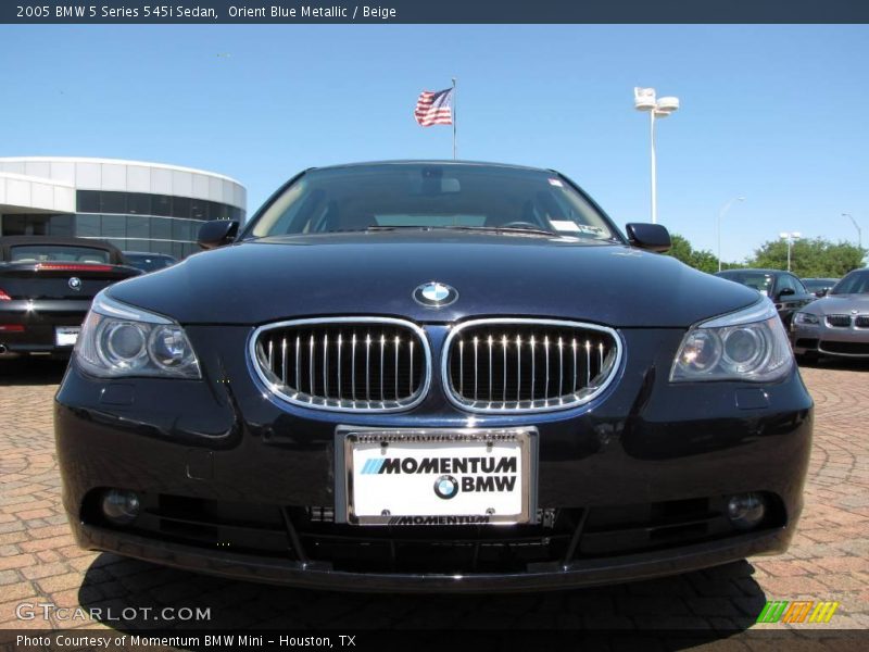 Orient Blue Metallic / Beige 2005 BMW 5 Series 545i Sedan