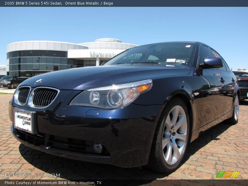 Orient Blue Metallic / Beige 2005 BMW 5 Series 545i Sedan