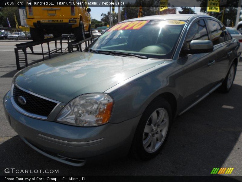Titanium Green Metallic / Pebble Beige 2006 Ford Five Hundred SE