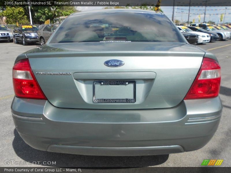 Titanium Green Metallic / Pebble Beige 2006 Ford Five Hundred SE
