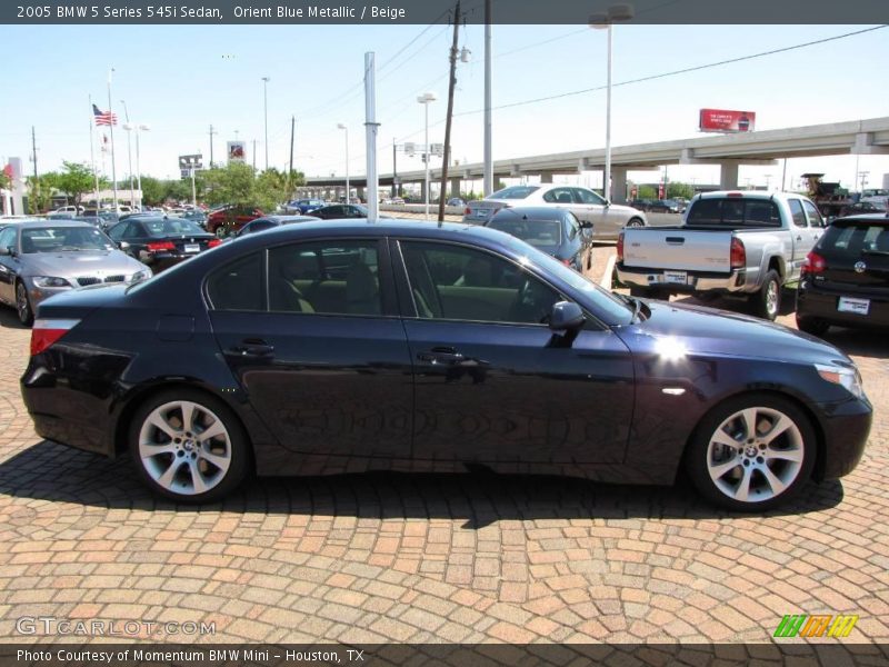 Orient Blue Metallic / Beige 2005 BMW 5 Series 545i Sedan