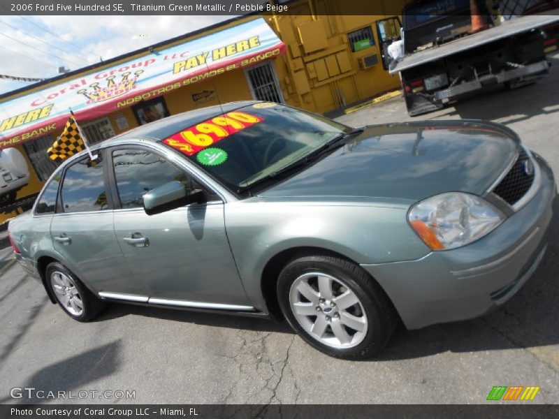 Titanium Green Metallic / Pebble Beige 2006 Ford Five Hundred SE