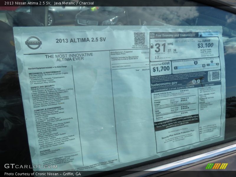 Java Metallic / Charcoal 2013 Nissan Altima 2.5 SV