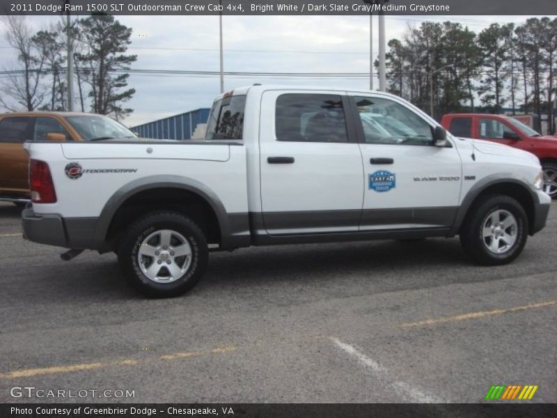 Bright White / Dark Slate Gray/Medium Graystone 2011 Dodge Ram 1500 SLT Outdoorsman Crew Cab 4x4