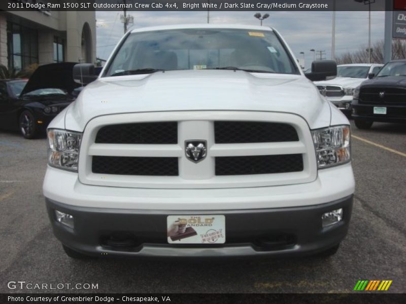 Bright White / Dark Slate Gray/Medium Graystone 2011 Dodge Ram 1500 SLT Outdoorsman Crew Cab 4x4
