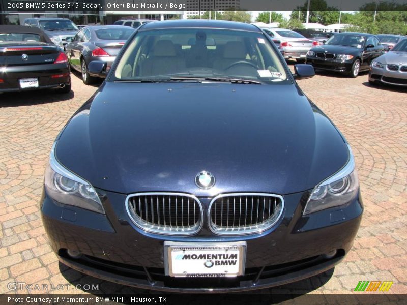 Orient Blue Metallic / Beige 2005 BMW 5 Series 545i Sedan