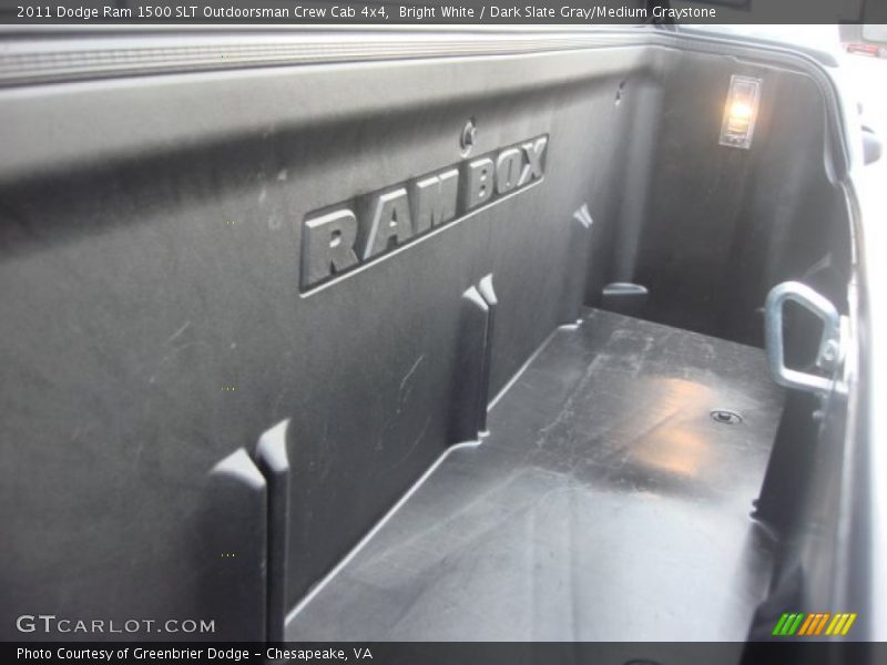 Bright White / Dark Slate Gray/Medium Graystone 2011 Dodge Ram 1500 SLT Outdoorsman Crew Cab 4x4