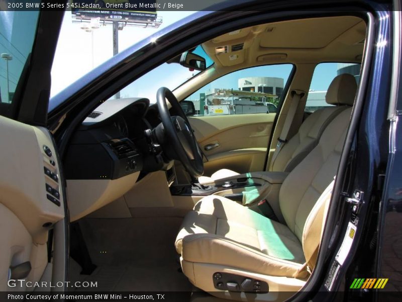 Orient Blue Metallic / Beige 2005 BMW 5 Series 545i Sedan