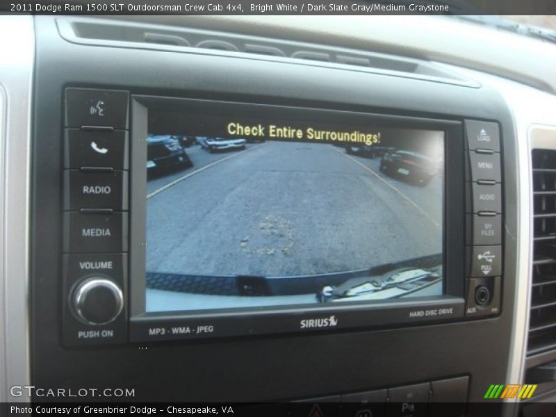 Bright White / Dark Slate Gray/Medium Graystone 2011 Dodge Ram 1500 SLT Outdoorsman Crew Cab 4x4