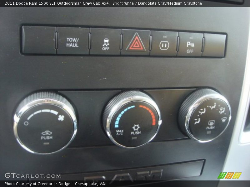 Bright White / Dark Slate Gray/Medium Graystone 2011 Dodge Ram 1500 SLT Outdoorsman Crew Cab 4x4