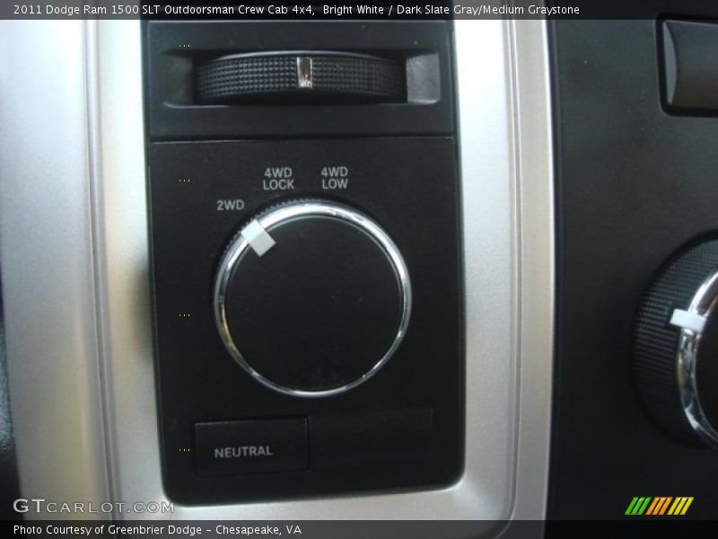 Bright White / Dark Slate Gray/Medium Graystone 2011 Dodge Ram 1500 SLT Outdoorsman Crew Cab 4x4