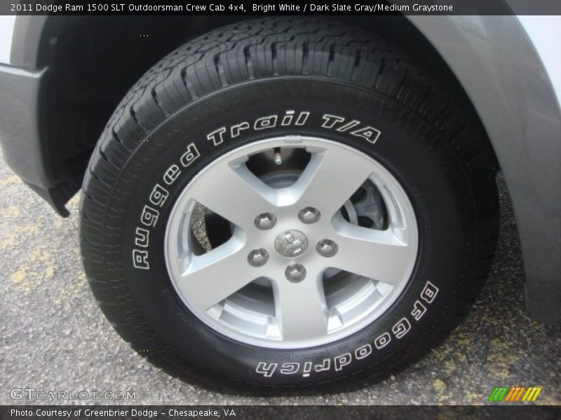 Bright White / Dark Slate Gray/Medium Graystone 2011 Dodge Ram 1500 SLT Outdoorsman Crew Cab 4x4