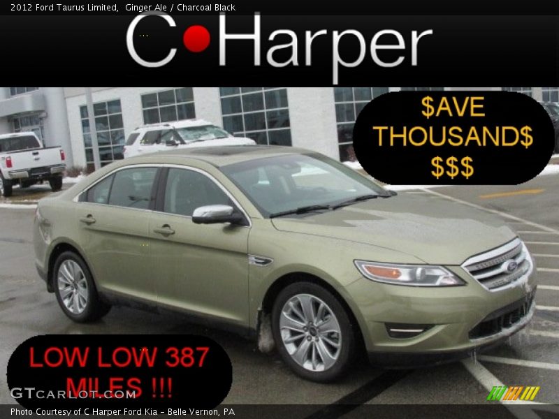 Ginger Ale / Charcoal Black 2012 Ford Taurus Limited
