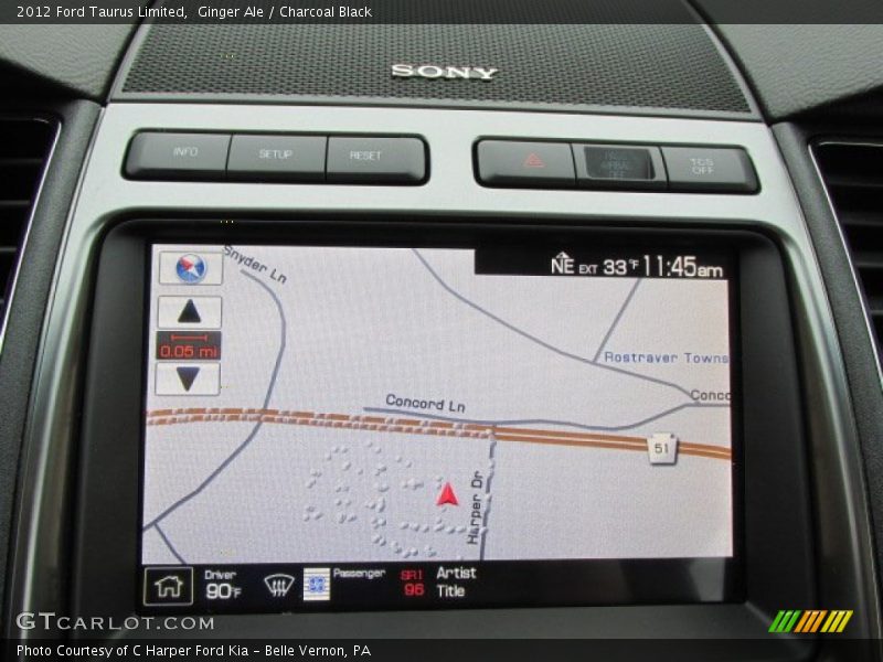 Ginger Ale / Charcoal Black 2012 Ford Taurus Limited