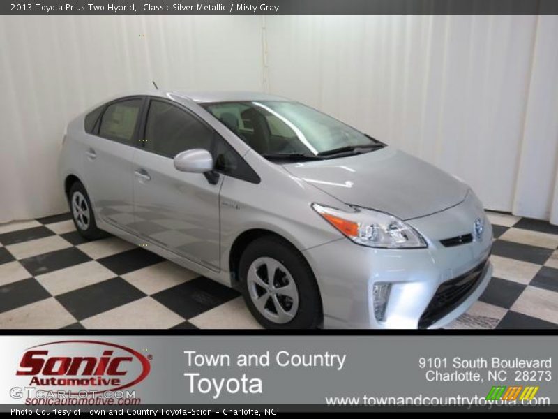 Classic Silver Metallic / Misty Gray 2013 Toyota Prius Two Hybrid