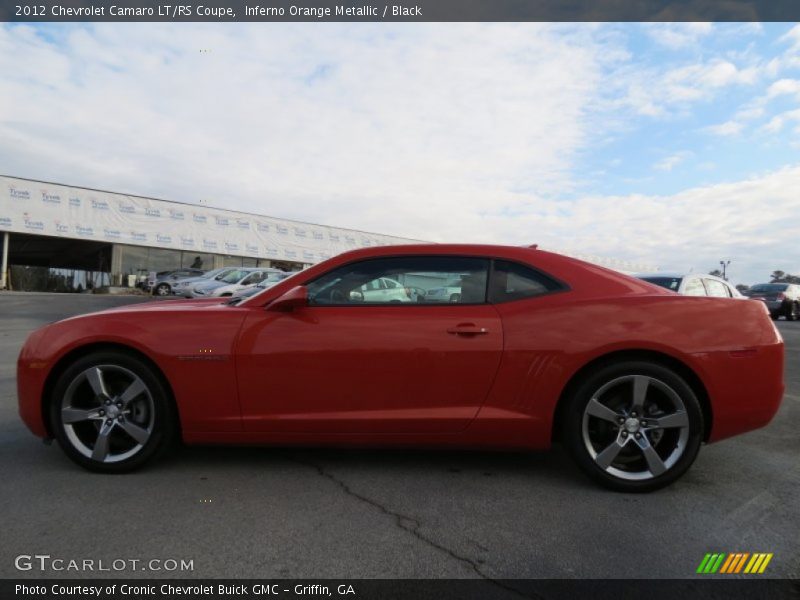 Inferno Orange Metallic / Black 2012 Chevrolet Camaro LT/RS Coupe