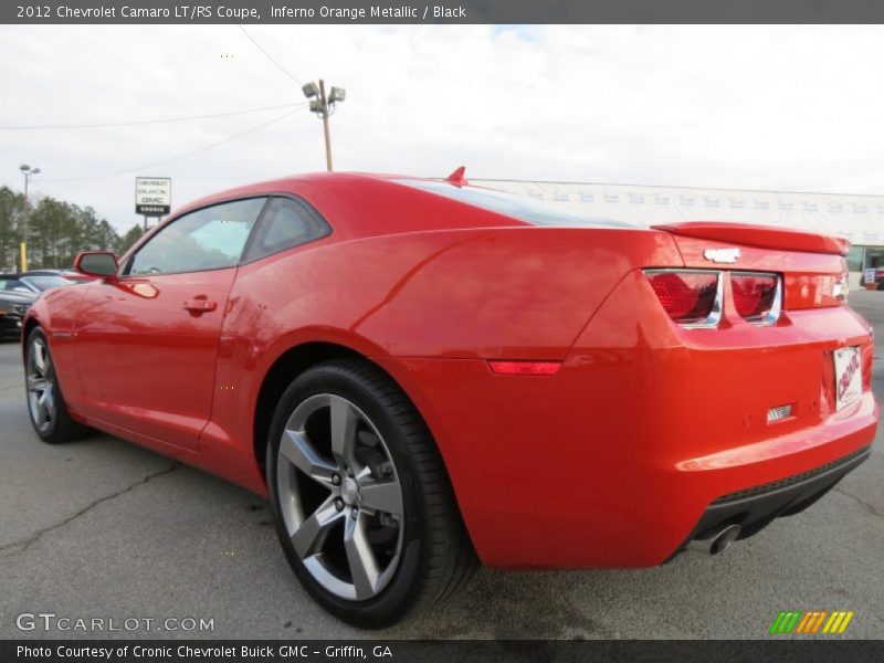Inferno Orange Metallic / Black 2012 Chevrolet Camaro LT/RS Coupe