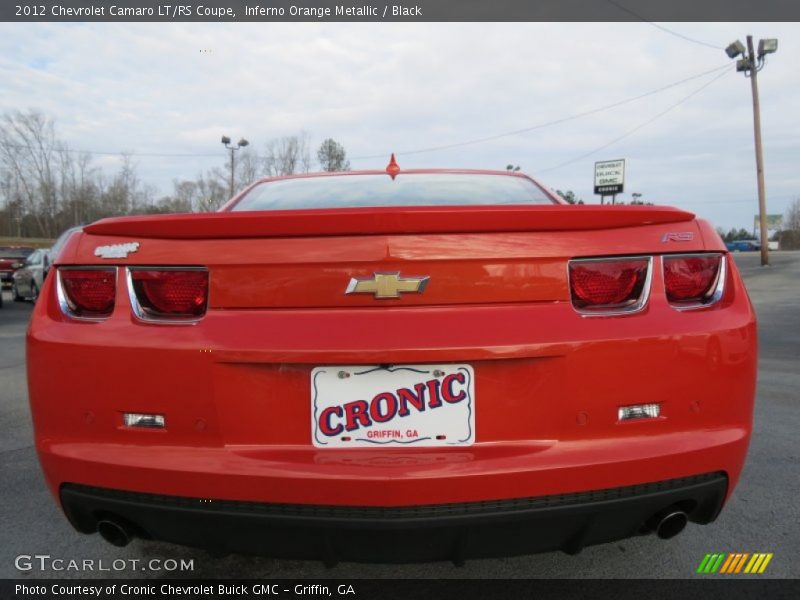 Inferno Orange Metallic / Black 2012 Chevrolet Camaro LT/RS Coupe