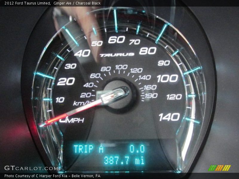 Ginger Ale / Charcoal Black 2012 Ford Taurus Limited