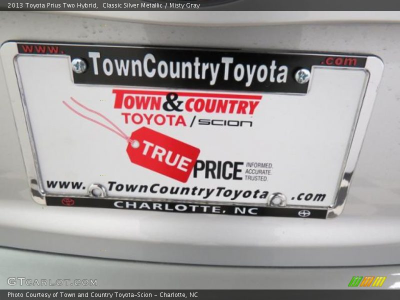 Classic Silver Metallic / Misty Gray 2013 Toyota Prius Two Hybrid