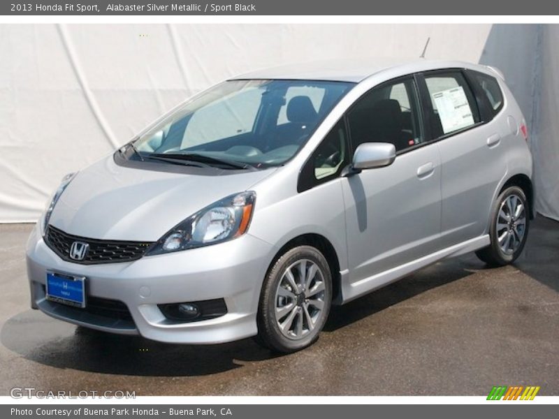 Alabaster Silver Metallic / Sport Black 2013 Honda Fit Sport