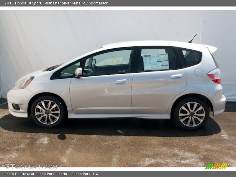 Alabaster Silver Metallic / Sport Black 2013 Honda Fit Sport