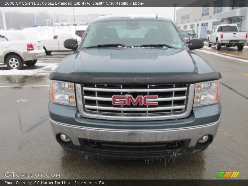 Stealth Gray Metallic / Ebony 2008 GMC Sierra 1500 SLE Extended Cab 4x4