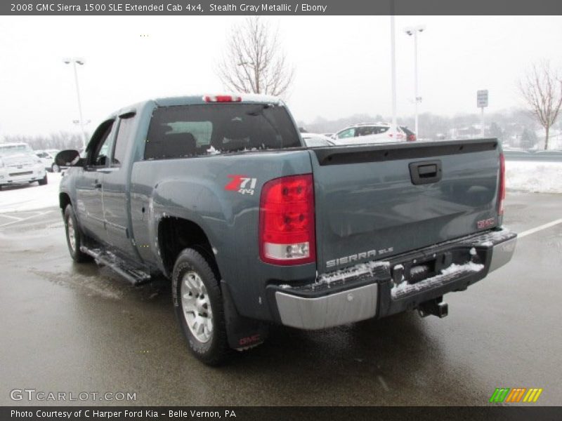Stealth Gray Metallic / Ebony 2008 GMC Sierra 1500 SLE Extended Cab 4x4