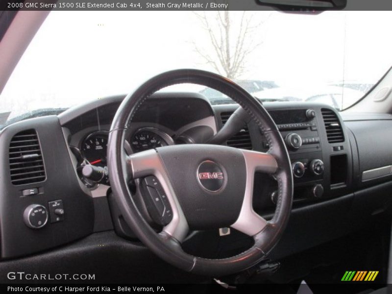 Stealth Gray Metallic / Ebony 2008 GMC Sierra 1500 SLE Extended Cab 4x4