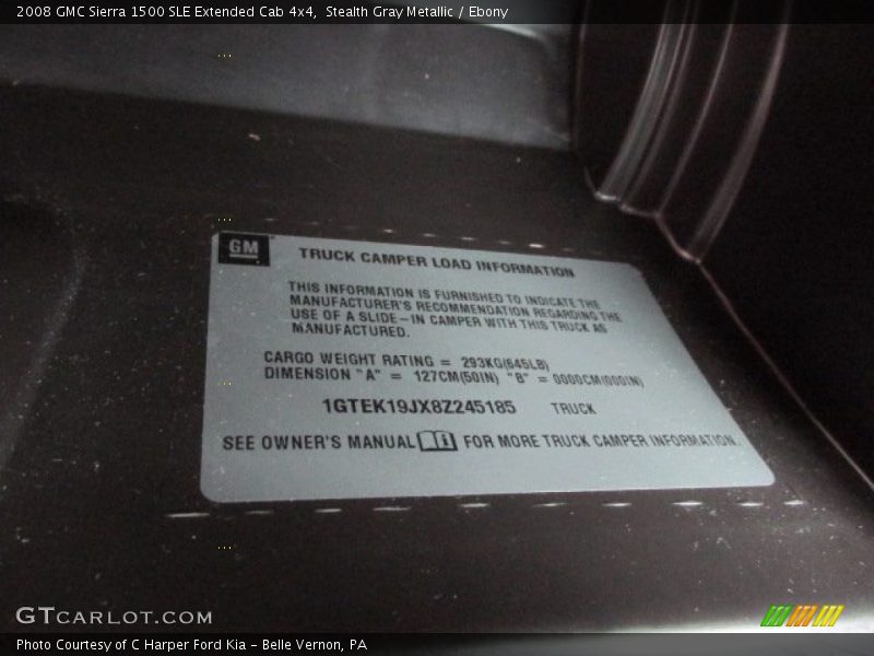 Stealth Gray Metallic / Ebony 2008 GMC Sierra 1500 SLE Extended Cab 4x4