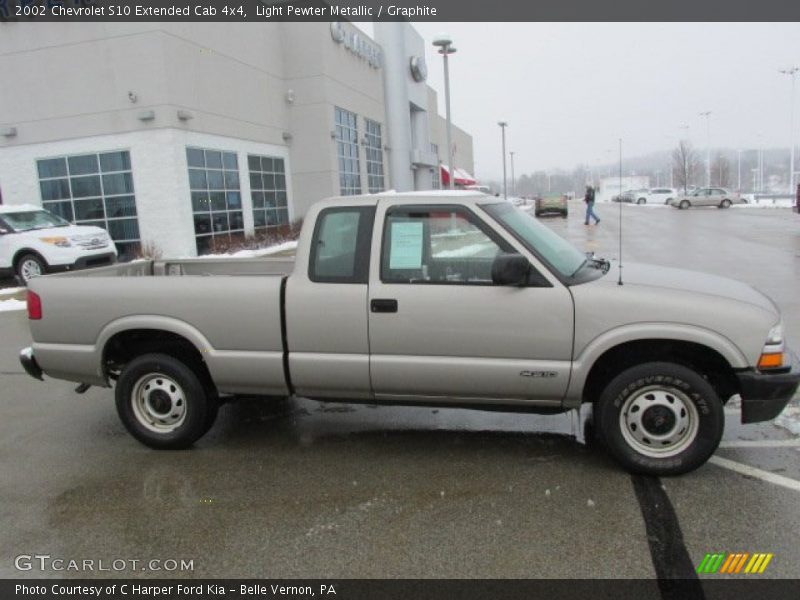 Light Pewter Metallic / Graphite 2002 Chevrolet S10 Extended Cab 4x4