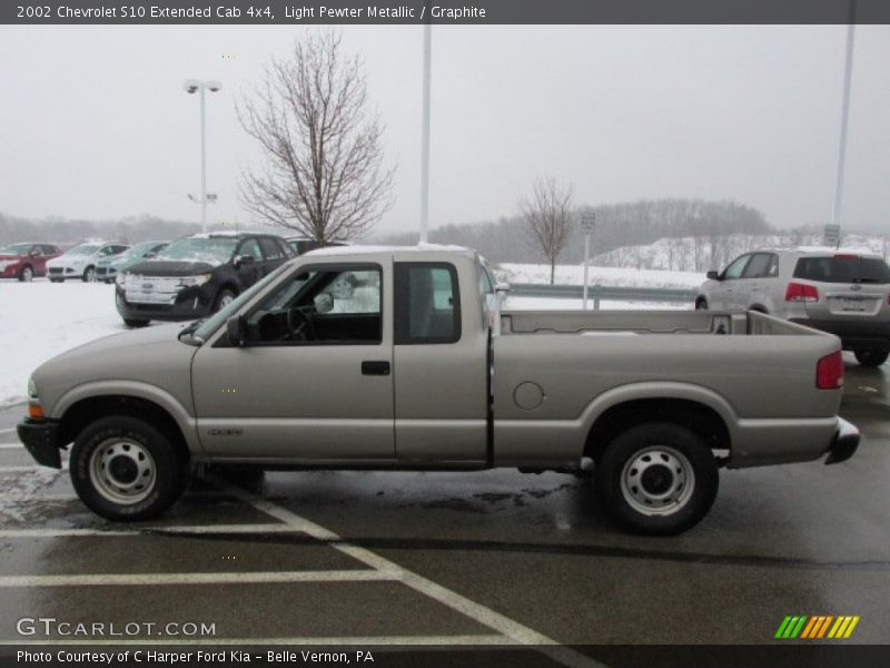 Light Pewter Metallic / Graphite 2002 Chevrolet S10 Extended Cab 4x4