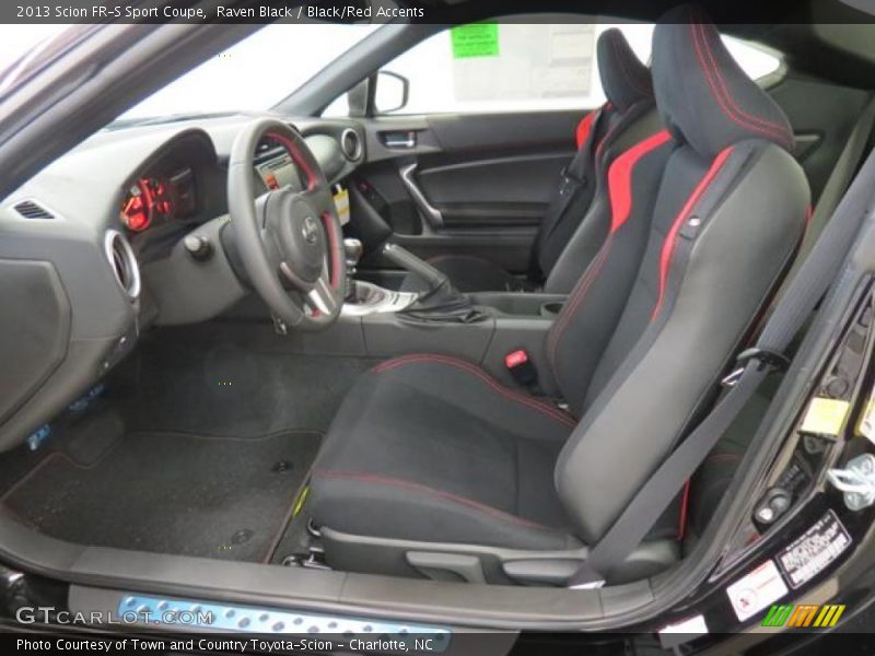 Raven Black / Black/Red Accents 2013 Scion FR-S Sport Coupe