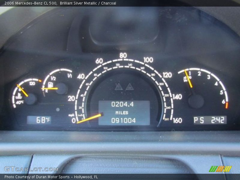Brilliant Silver Metallic / Charcoal 2006 Mercedes-Benz CL 500