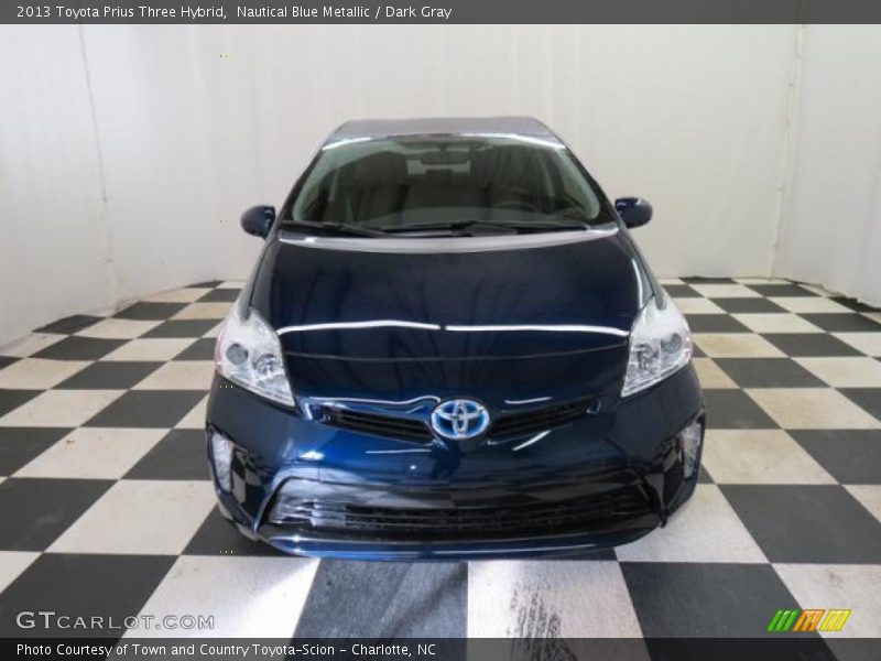 Nautical Blue Metallic / Dark Gray 2013 Toyota Prius Three Hybrid