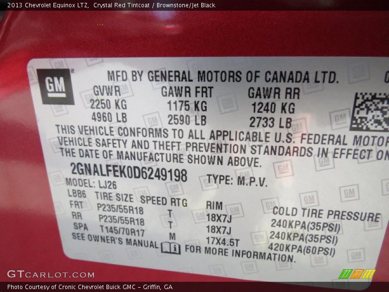 Crystal Red Tintcoat / Brownstone/Jet Black 2013 Chevrolet Equinox LTZ