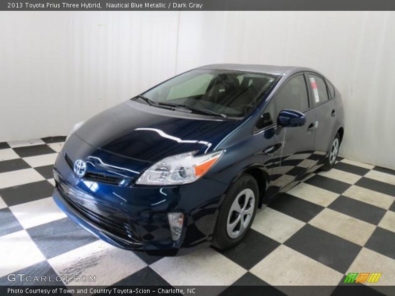 Nautical Blue Metallic / Dark Gray 2013 Toyota Prius Three Hybrid