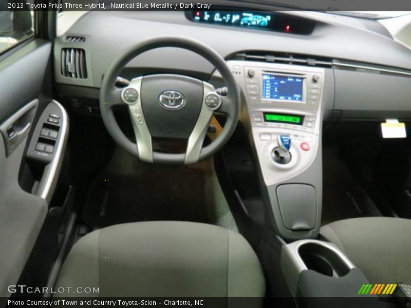 Nautical Blue Metallic / Dark Gray 2013 Toyota Prius Three Hybrid