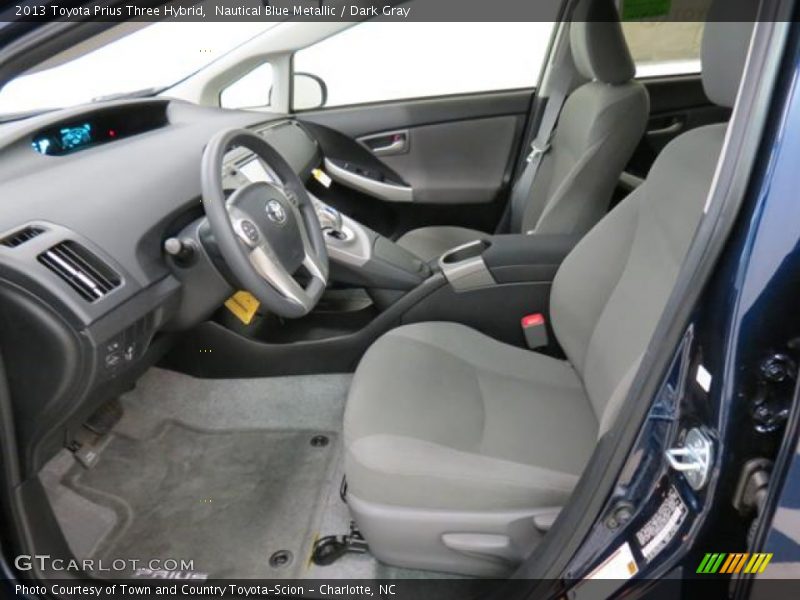 Nautical Blue Metallic / Dark Gray 2013 Toyota Prius Three Hybrid