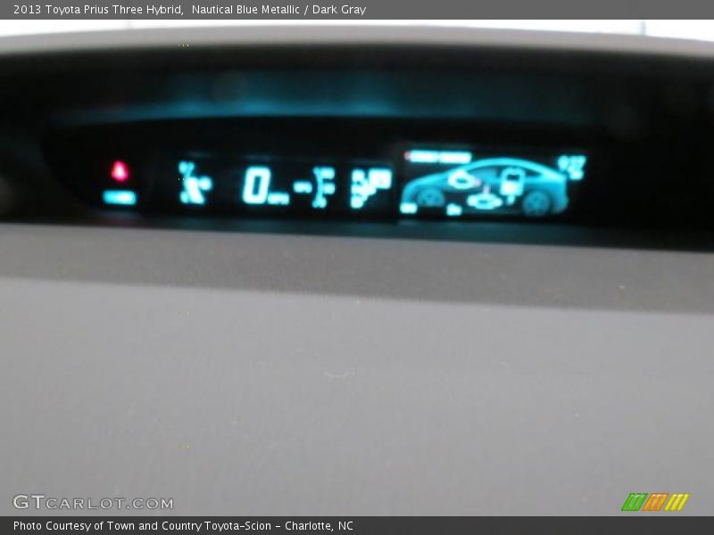 Nautical Blue Metallic / Dark Gray 2013 Toyota Prius Three Hybrid