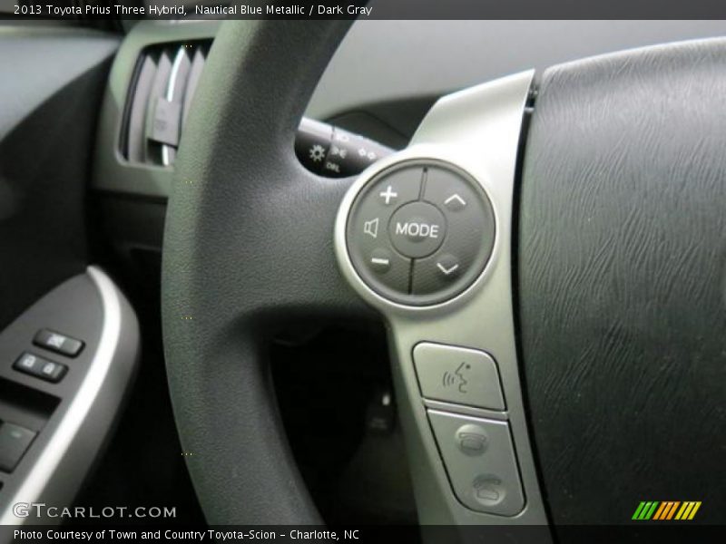 Nautical Blue Metallic / Dark Gray 2013 Toyota Prius Three Hybrid