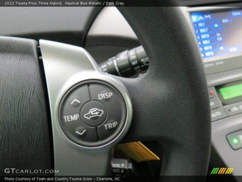 Nautical Blue Metallic / Dark Gray 2013 Toyota Prius Three Hybrid