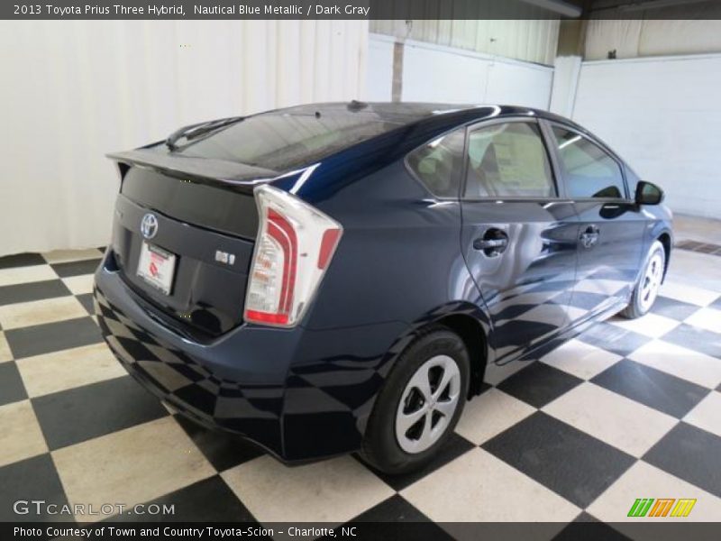 Nautical Blue Metallic / Dark Gray 2013 Toyota Prius Three Hybrid