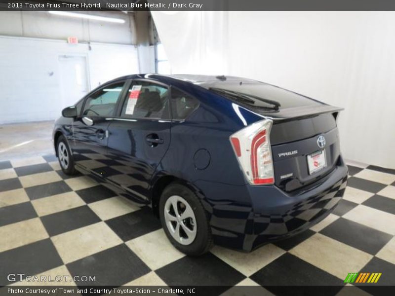 Nautical Blue Metallic / Dark Gray 2013 Toyota Prius Three Hybrid