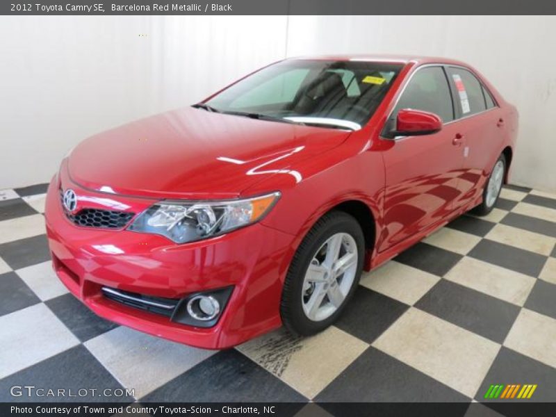 Barcelona Red Metallic / Black 2012 Toyota Camry SE