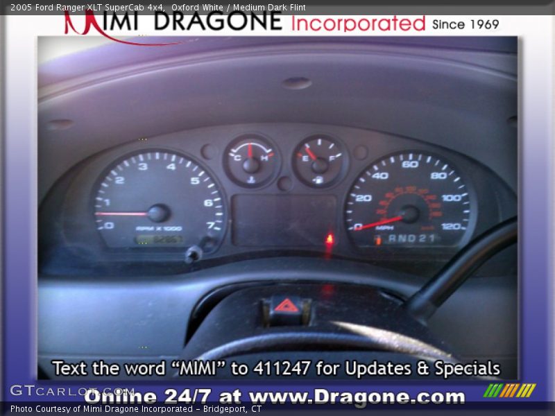 Oxford White / Medium Dark Flint 2005 Ford Ranger XLT SuperCab 4x4