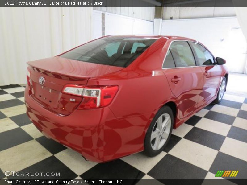 Barcelona Red Metallic / Black 2012 Toyota Camry SE
