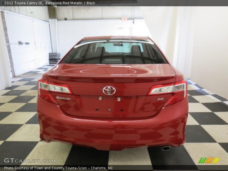 Barcelona Red Metallic / Black 2012 Toyota Camry SE